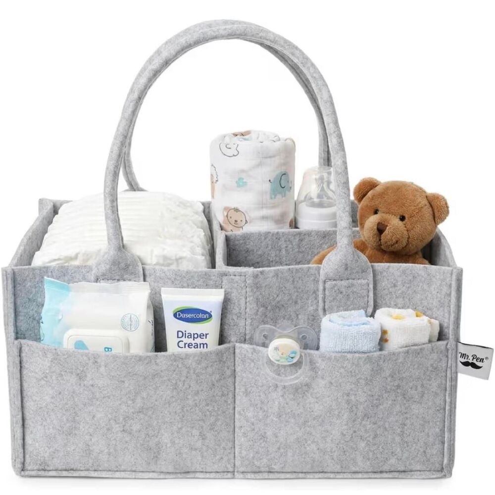 Mr. Pen Diaper or Craft Caddy Organizer Grey